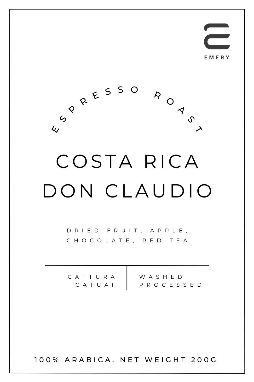 Costa Rica Don Claudio Espresso Roast
