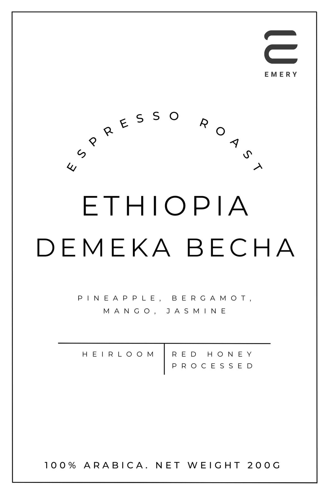 Ethiopia Demeka Becha Red Honeyed Espresso Roast