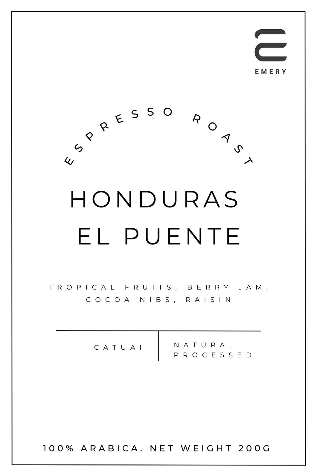 Hondura El Puente Espresso Roast