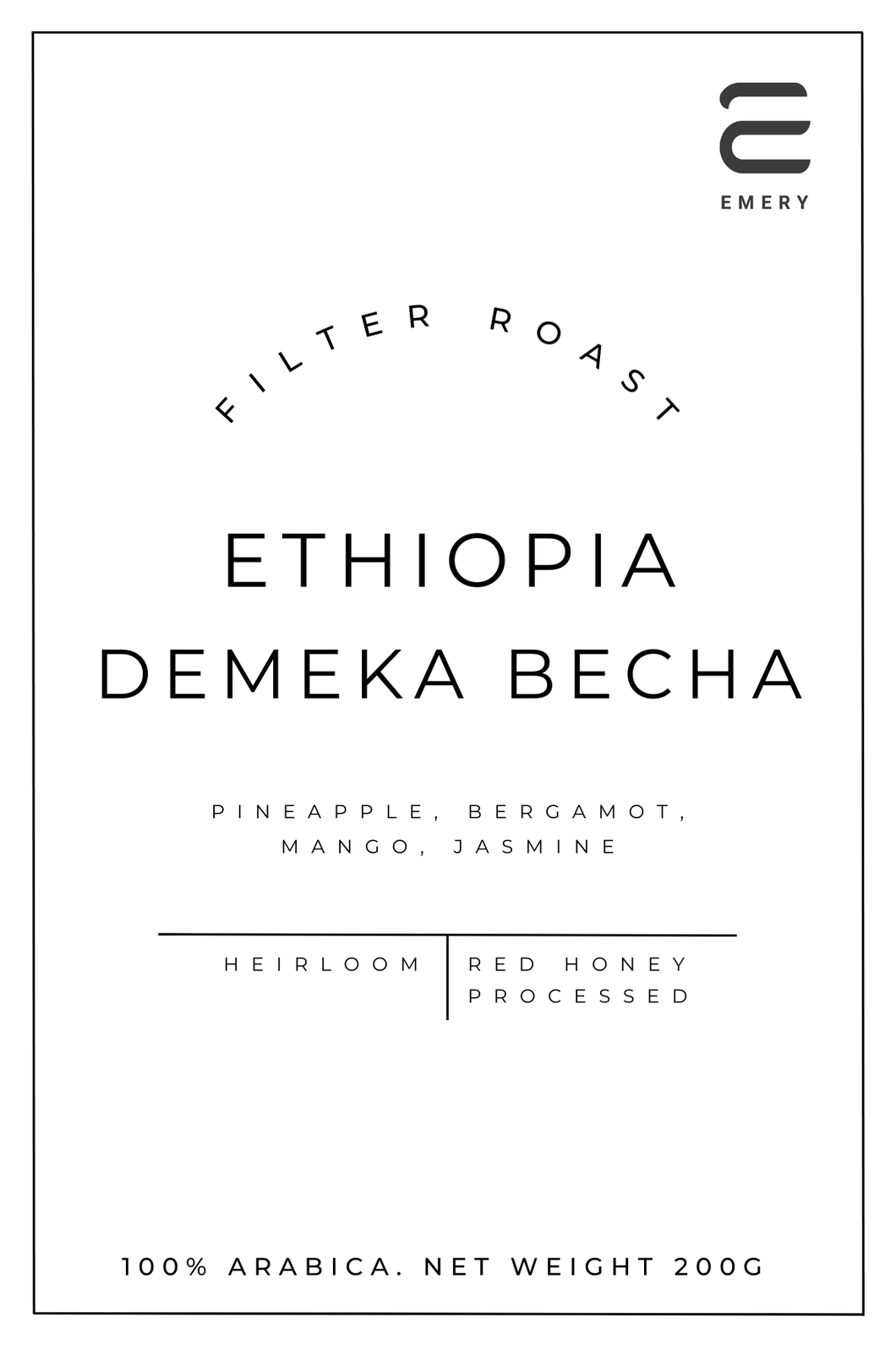 Ethiopia Demeka Becha Red Honeyed Filter Roast