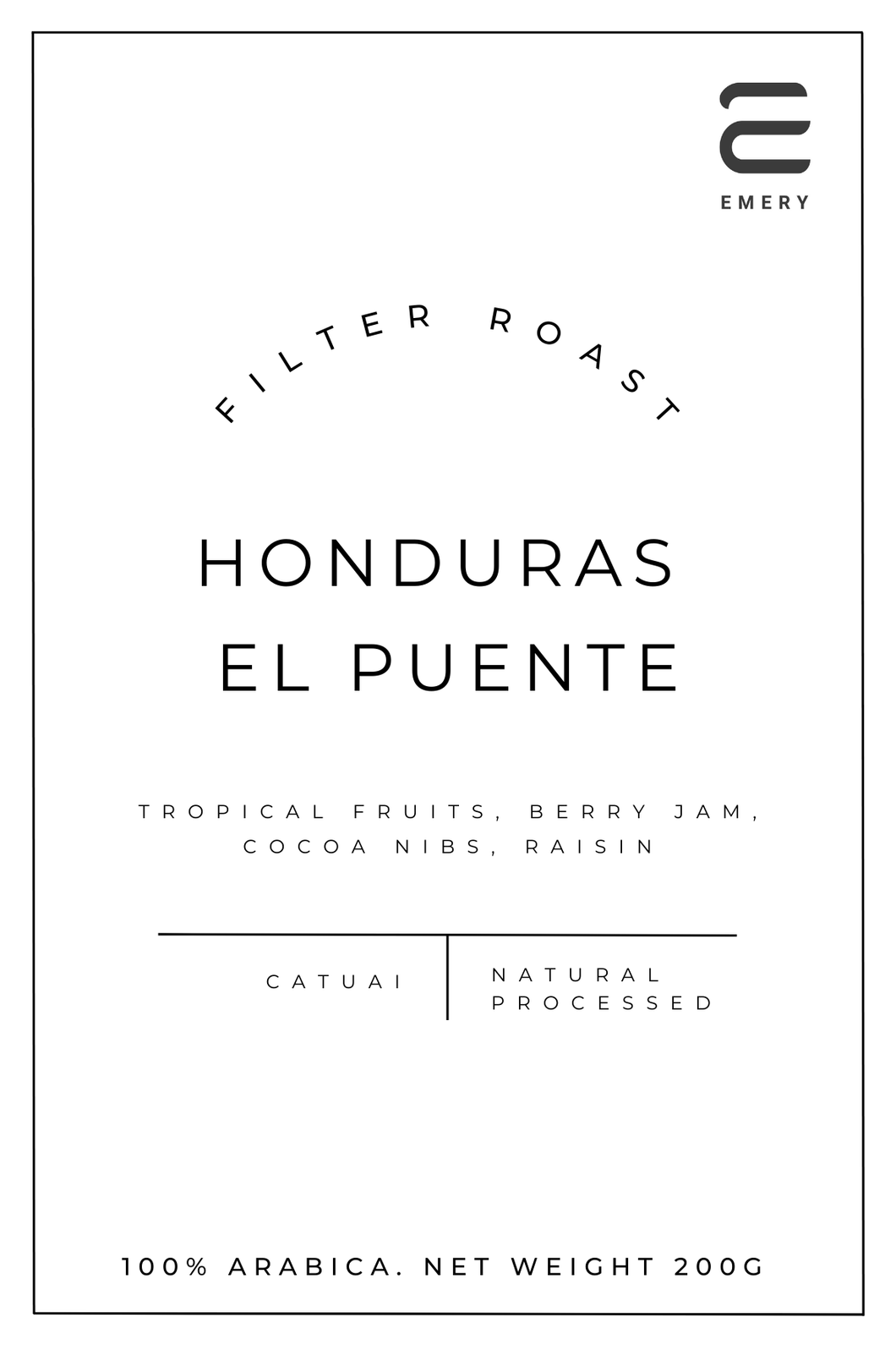 Hondura El Puente Filter Roast